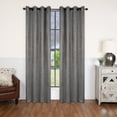 thumbnail image 1 of Geometric Wave Blackout Curtain Panels, 52" x 63", Silver by Blue Nile Mills, 1 of 7