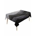 thumbnail image 1 of Geometric Wave Table Cloth 54x108 Inch Rectangle, Minimalist Grey Golden Mountain Sky Waterproof Tablecloth Washable Table Cover for Party Picnic Dinner Decor, 1 of 9