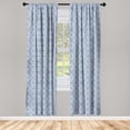 thumbnail image 1 of Geometric Window Curtains, Abstract Modern Art Inspired Concentric Rhombus Pattern Print, Lightweight Decor 2-Panel Set with Rod Pocket, Pair of - 28"x84", Pale Azure Blue and Dark Blue, by Ambesonne, 1 of 1