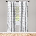 thumbnail image 1 of Geometric Window Curtains, Minimal Drawing of Striped Triangle Illustrations on Plain Backdrop, Lightweight Decor 2-Panel Set with Rod Pocket, Pair of - 28"x63", Brown Pale Blue White, by Ambesonne, 1 of 3