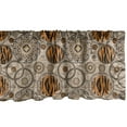 thumbnail image 1 of Geometric Window Valance, Abstract Circle and Spiral Shapes With Leopard Blossom Ornament Print, Curtain Valance for Kitchen Bedroom with Rod Pocket, 54" X 18", Warm Taupe Dark Orange, by Ambesonne, 1 of 2