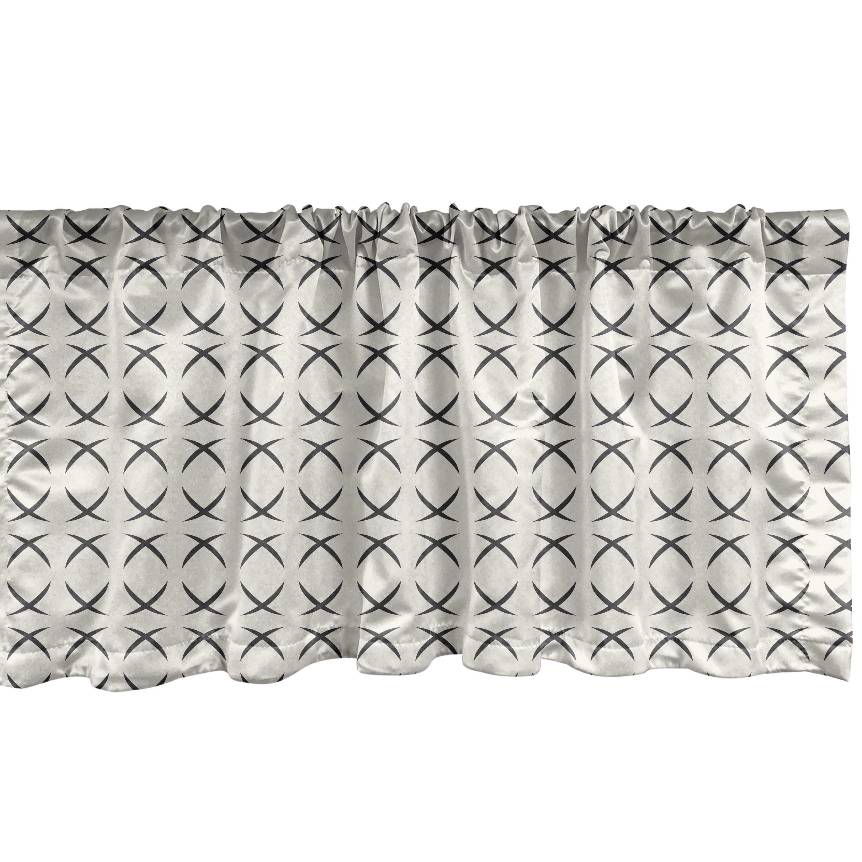 Geometric Window Valance, Modern Contemporary Image Shapes Art Half