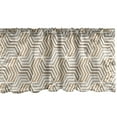 thumbnail image 1 of Geometric Window Valance, Nude Tones Soft Color Maze Like Ornament with Art Deco Inspirations, Curtain Valance for Kitchen Bedroom with Rod Pocket, 54" X 18", Warm Taupe Pale Sepia, by Ambesonne, 1 of 2