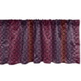 thumbnail image 1 of Ambesonne Geometric Valance Pack of 2, Psychedelic Grid Motif, 54"X12", Charcoal Grey and Multicolor, 1 of 4