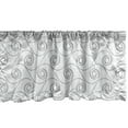 thumbnail image 1 of Ambesonne Geometric Valance Pack of 2, Spiralling Rounded Shapes, 42"X12", Grey and Coconut, 1 of 3