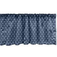 thumbnail image 1 of Ambesonne Geometric Valance Pack of 2, Numerous X Drawn Shapes, 54"X12", Dark Sky Blue and White, 1 of 2