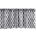 thumbnail image 1 of Geometric Window Valance Pack of 2, Pebbles Sprinkle Around Wave Patterns Dotted Style Abstract Art, Rod Pocket Curtain Valances for Kitchen Bedroom, 54" X 12", White and Dark Grey, by Ambesonne, 1 of 4