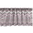 thumbnail image 1 of Ambesonne Geometric Valance Pack of 2, Wavy Stripes Nautical, 42"X18", Warm Taupe Pink Cream, 1 of 3