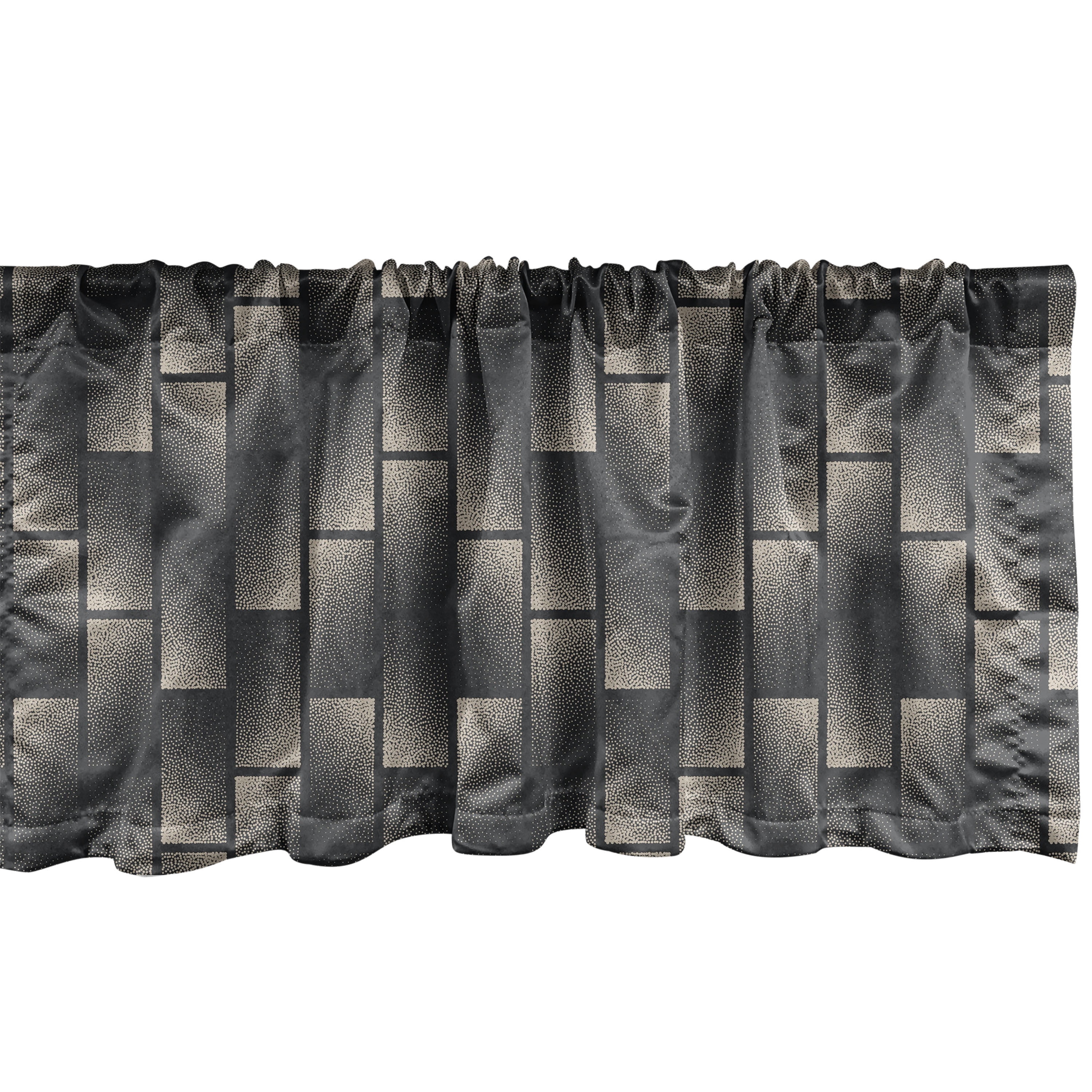 Window Square Valance Geometric Window Valance, Tile Like Squares with Halftone Dots ...