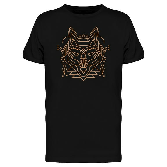 Geometric Wolf Linear Head T-Shirt Men -Image by Shutterstock, Male 3X-Large