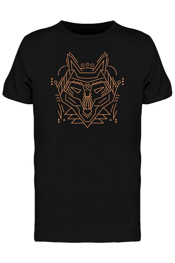 Geometric Wolf Linear Head T-Shirt Men -Image by Shutterstock, Male Large