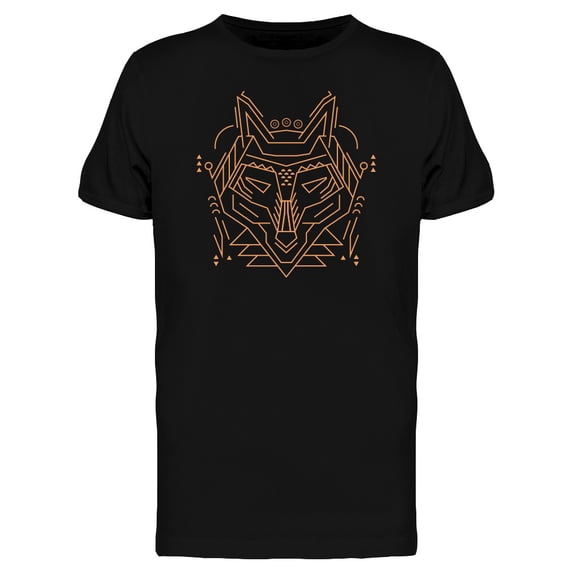 Geometric Wolf Linear Head T-Shirt Men -Image by Shutterstock, Male Small