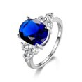 thumbnail image 1 of Geometric Womens Ring White Copper Korean Style Jewelry Gift Emerald Blue Sky Blue Pink Versatile Fashion Accessory, 1 of 1
