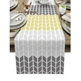 thumbnail image 1 of Geometric Yellow Gray Table Runner Home Wedding Decor Table Flag Mat Table Centerpieces Decoration Party Dining Long Tablecloth, 1 of 6