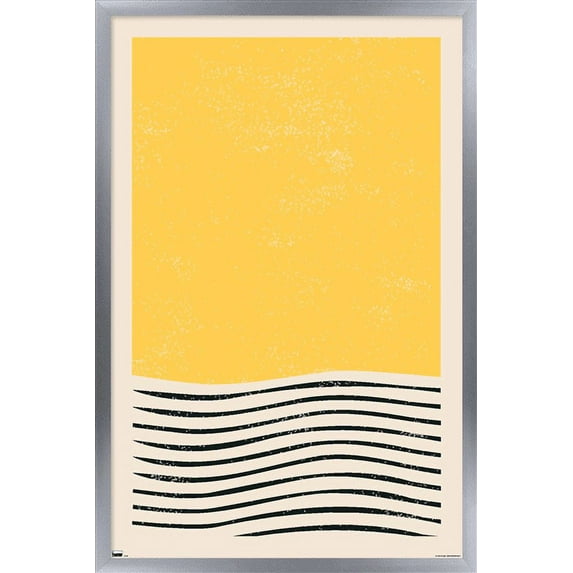 Geometric - Yellow Wall Poster, 22.375" x 34", Framed