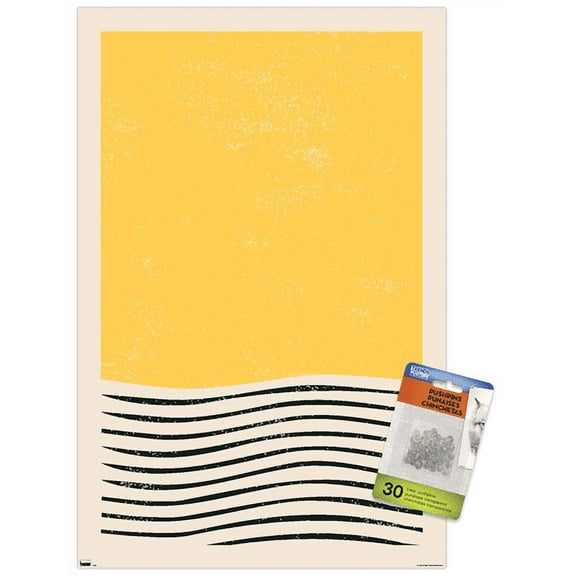 Geometric - Yellow Wall Poster with Pushpins, 14.725" x 22.375"
