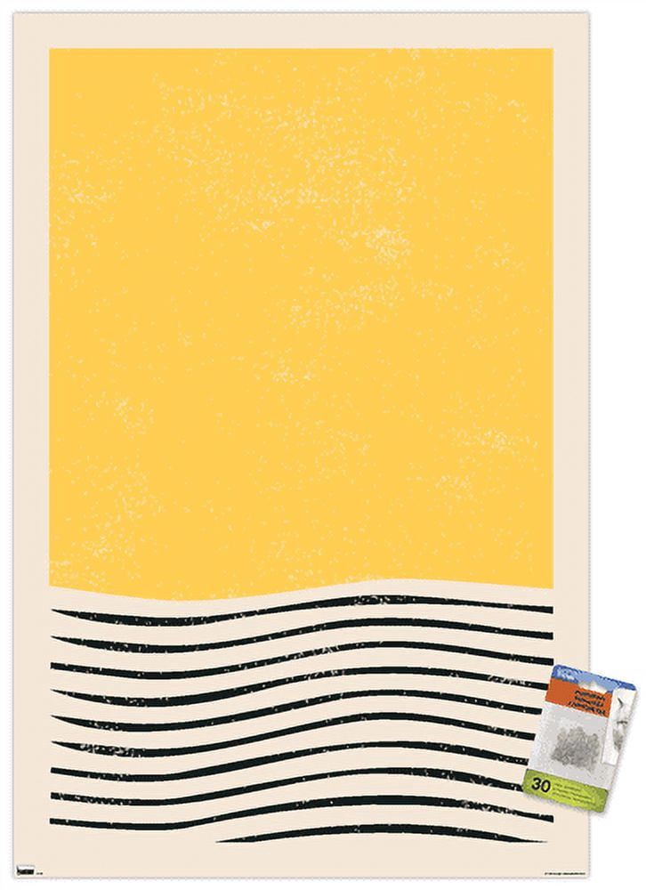 Geometric - Yellow Wall Poster with Pushpins, 22.375" x 34"