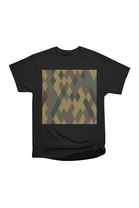 Geometric camouflage pattern with diamondshaped elements T-Shirt Tee Gift For Him Merch Fo
