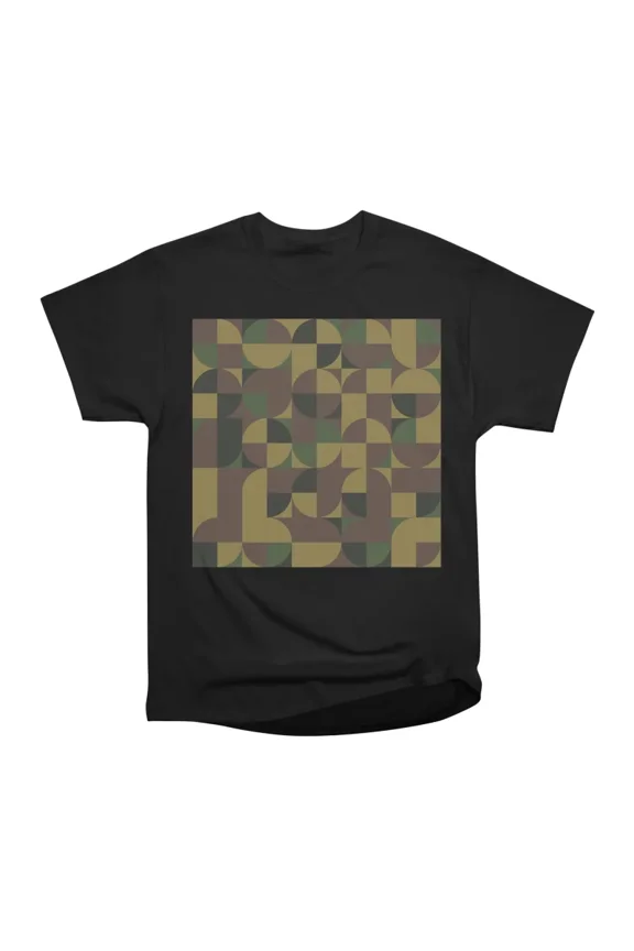 Geometric camouflage pattern with quarter of circle elements T-Shirt Tee Gift For Him Merc
