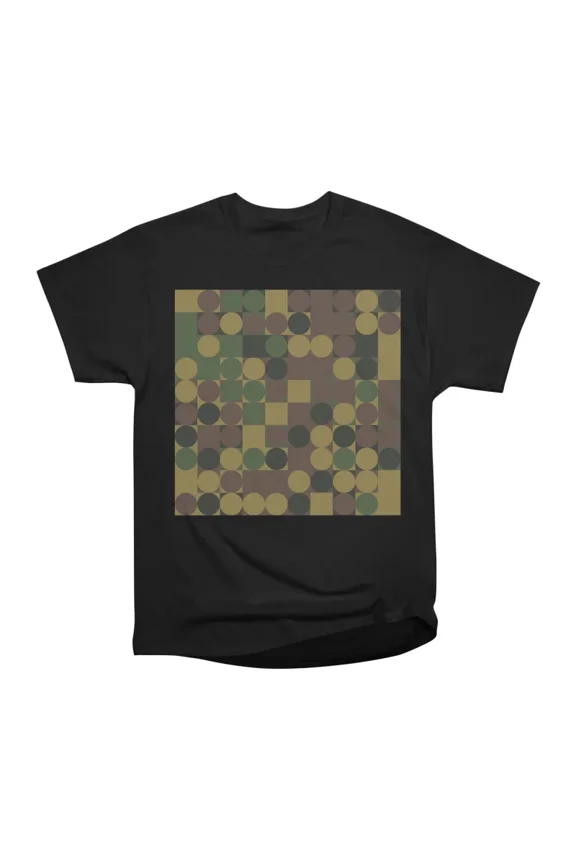 Geometric camouflage pattern with round elements T-Shirt Tee Gift For Him Merch For Her Ap