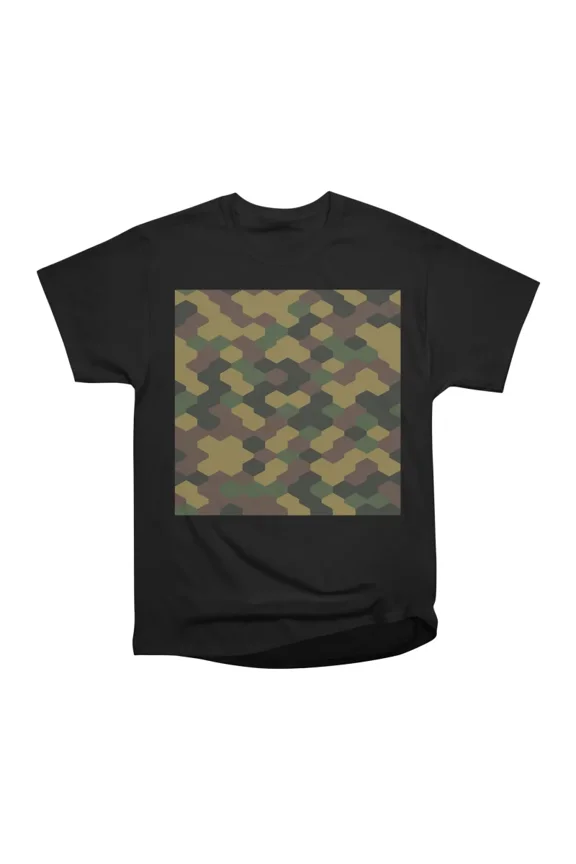 Geometric camouflage with hexagonal elements T-Shirt Tee Gift For Him Merch For Her Appare