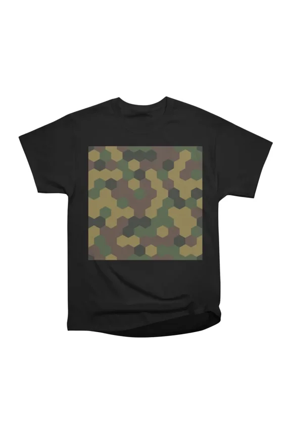 Geometric camouflage with hexagonal elements T-Shirt Tee Gift For Him Merch For Her Appare
