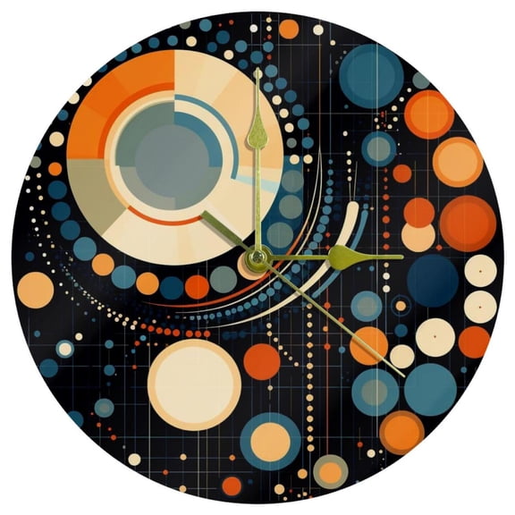 Geometric cubes Acrylic Circular Wall Clock - Modern Design, Silent Sweep Movement, Battery Operated - Stylish Home Decor - 12 Inch Diameter