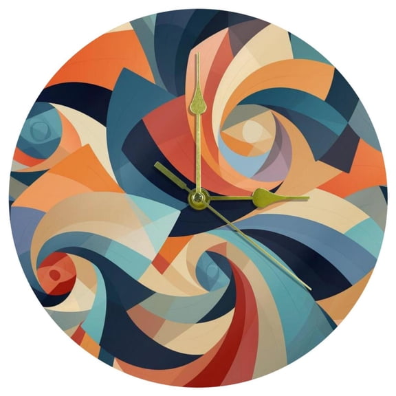 Geometric cubes Acrylic Circular Wall Clock - Modern Design, Silent Sweep Movement, Battery Operated - Stylish Home Decor - 12 Inch Diameter