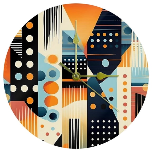 Geometric cubes Acrylic Circular Wall Clock - Sleek Design, Silent Sweep - Modern Decor for Home or Office - 12 inch Diameter