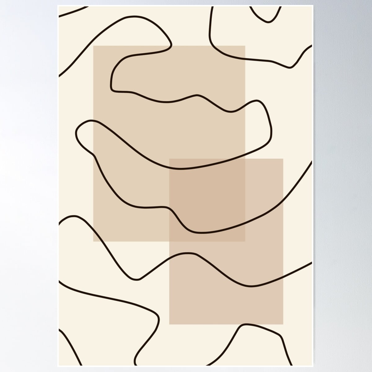 Geometrical Abstract Modern Line Art Poster Wall Art, Modern Wall Decor ...