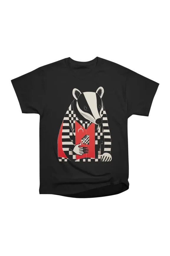 Geometrical Badger T-Shirt Tee Gift For Him Merch For Her Apparel For Friend