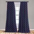 thumbnail image 1 of Geometrical Curtains 2 Panels Set, Abstract Pattern of Triangles and Zigzags Composition on a Dark Background, Window Drapes for Living Room Bedroom, 56"W X 63"L, Multicolor, by Ambesonne, 1 of 5