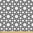 thumbnail image 1 of Ambesonne Geometrical Fabric by the Yard Upholstery, Ornamental Stars Motifs, 2 Yards, Charcoal Grey and White, 1 of 5