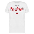 thumbnail image 1 of Geometrical I Love Poland T-Shirt Men -Image by Shutterstock, Male Medium, 1 of 2
