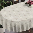 thumbnail image 1 of Geometrical Oval Tablecloth Farmhouse 54"x72" Waterproof Table Cloth Washable Fabric Table Cover for Indoor/Outdoor Home Kitchen Dinner Decor, 1 of 6