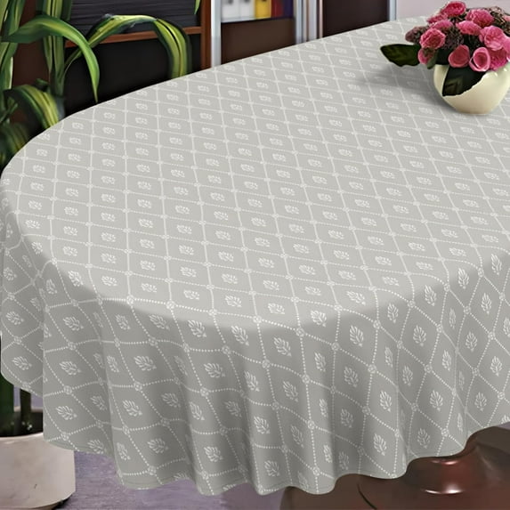 Geometrical Oval Tablecloth Farmhouse 60"x84" Waterproof Table Cloth Washable Fabric Table Cover for Indoor/Outdoor Home Kitchen Dinner Decor