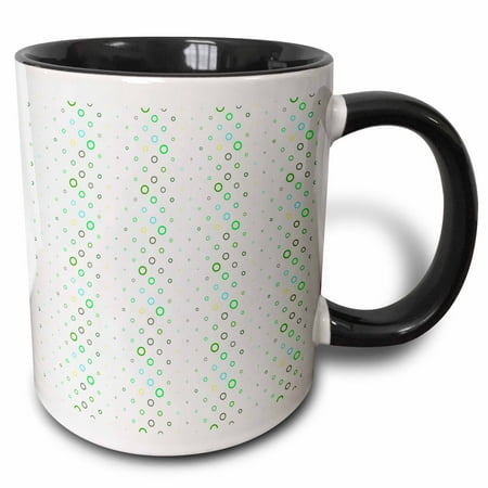3drose, Geometrical Ring Pattern Background - Abstract Colorful Vector Design, 11oz Two-tone Black Mug price history and forecast - 3dRose mug_373340_4