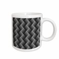 thumbnail image 1 of 3drose, Geometrical Rounded Diagonal Square Pattern Background Design, 11oz Mug, 1 of 6