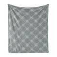 thumbnail image 1 of Geometrical Soft Flannel Fleece Blanket, Prince of Wales Motif Checkered British Scottish Houndstooth, Cozy Plush for Indoor and Outdoor Use, 70" x 90", Pale Taupe and Charcoal Grey, by Ambesonne, 1 of 5