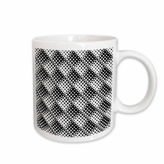 3drose, Geometrical Square Pattern Background - Abstract Vector Design, 11oz Mug