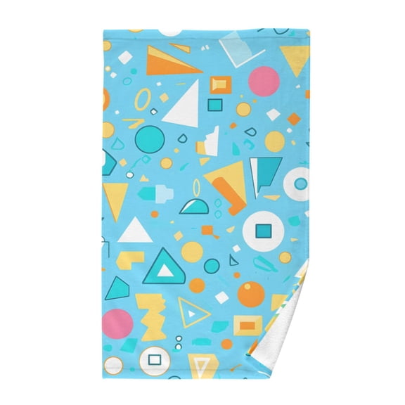 Geometrical Triangle Item Pattern Cotton Face Towel Soft Hand Towel Absorbent Bathroom Towel for Kitchen Hotel