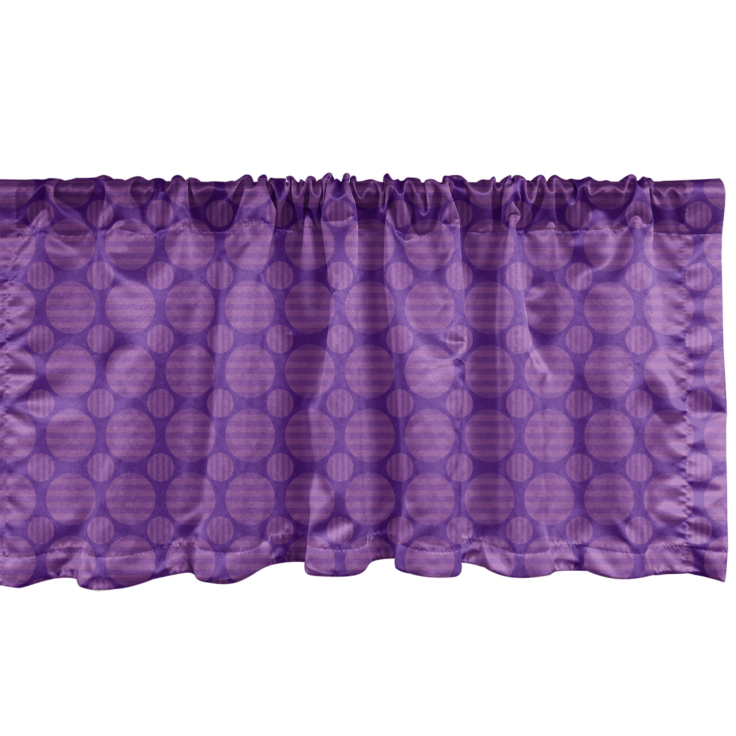 Geometrical Window Valance, Continuous Pattern with Abstract Purple
