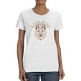 thumbnail image 1 of Geometrical Wolf Time Shaped T-Shirt Women -Image by Shutterstock, Female Medium, 1 of 4