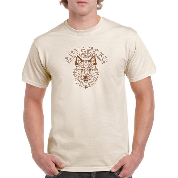 Geometrical Wolf Time T-Shirt Men -Image by Shutterstock, Male Medium