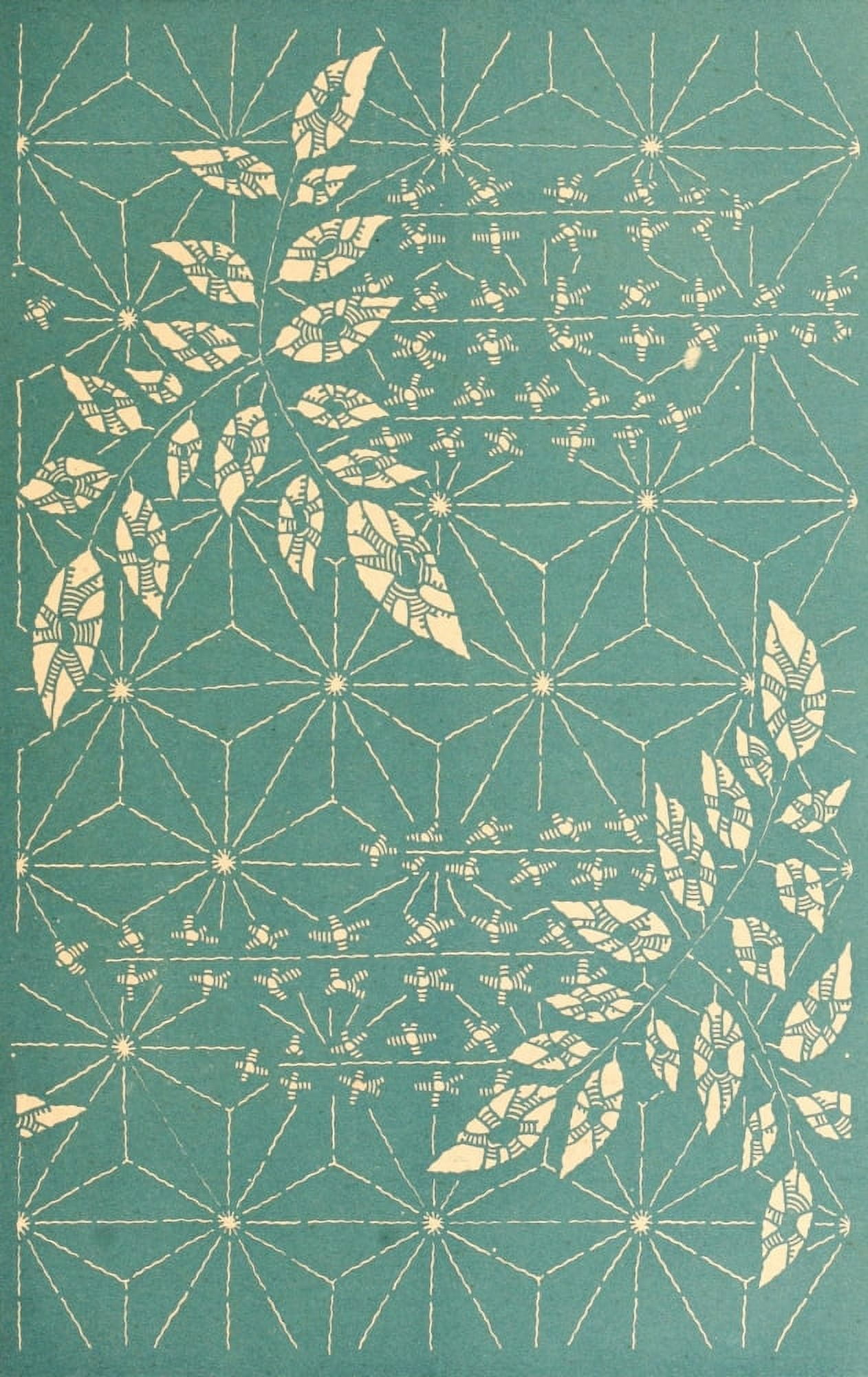 Geometrics & leaves Artistic Japan 1891 Canvas Art - Unknown (24 x 36)