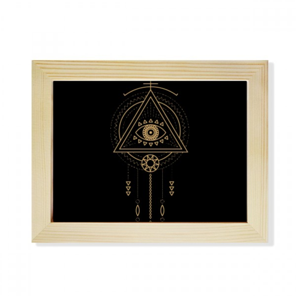 Geometry Alien Triangle Totem Pattern Desktop Photo Frame Picture Art Decoration Painting 6x8 inch