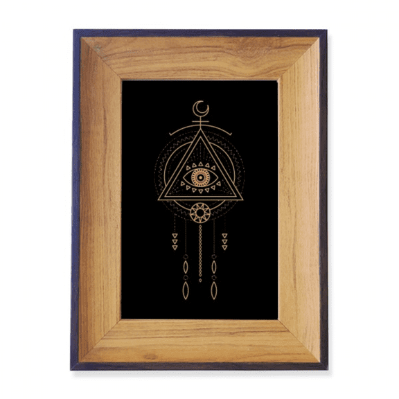 Geometry Alien Triangle Totem Pattern Photo Frame Exhibition Display Art Desktop Painting