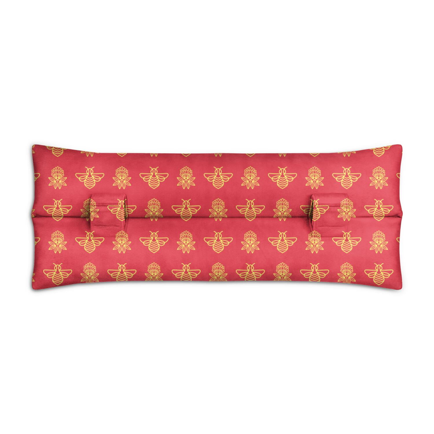 Geometry Bee and Flower Seatbelt Cushion for Post-Surgery Protection - Mastectomy Heart Surgery Recovery Pillow - Soft Travel-Friendly Floral Support Pad