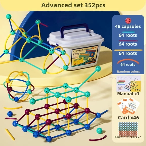 Geometry Constructor Toy Stereoscopic Space Thinking Building Blocks 3 to 6 Years Old 10 Students Male and Female Handmade Puzzle Teaching Tool