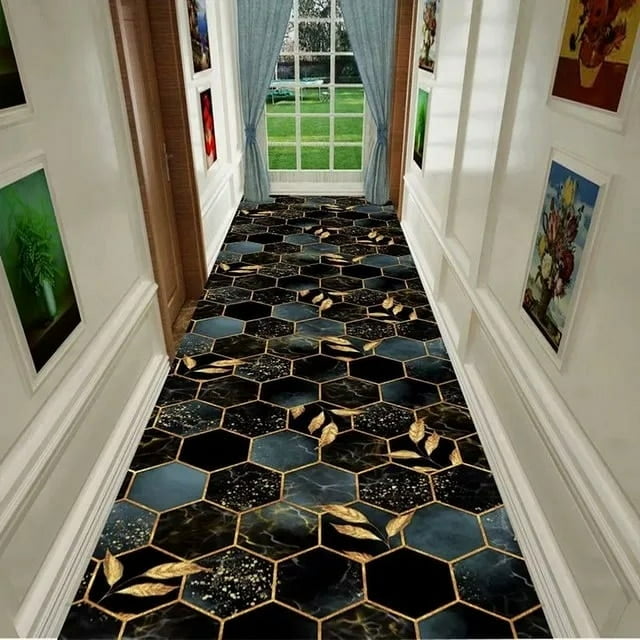 Geometry Corridor Hallway Long Rugs Home Decoration Carpet for Living Room Hotel Aisle Runner Rug Kitchen Anti-slip Floor Mat